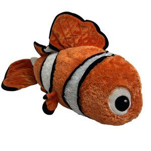 Disney Store Authentic Pixar Finding Nemo Plush Clown Fish Stuffed Animal 19"